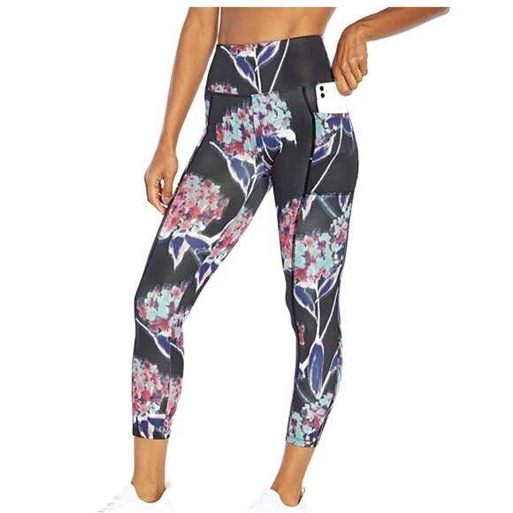 Bally Total Fitness Women's size Small High Rise Side Pocket Ankle Legging Black - Picture 1 of 9